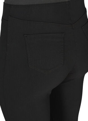 Elasticated leggings with back pockets, Black, Packshot image number 3