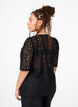 Lace blouse with short sleeves, Black, Model image number 1