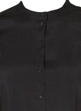 Long viscose shirt, Black, Packshot image number 2