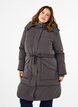 Puffer coat with adjustable waist, Grey, Model image number 3