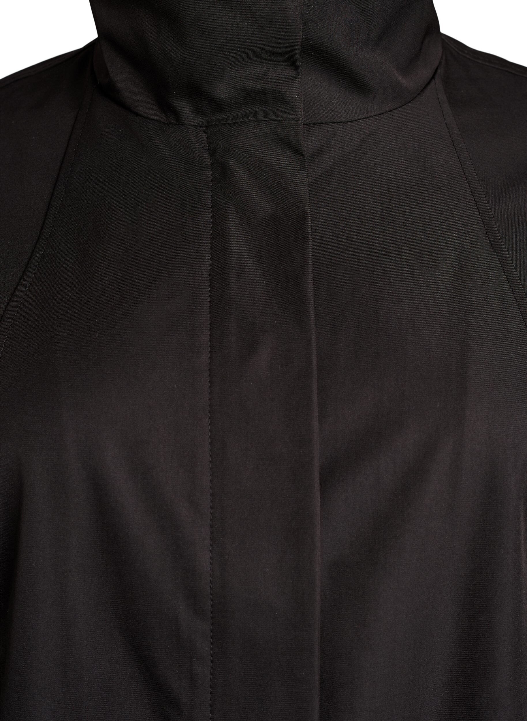 Zizzifashion Transitional jacket with pockets and a high collar, Black, Packshot image number 2