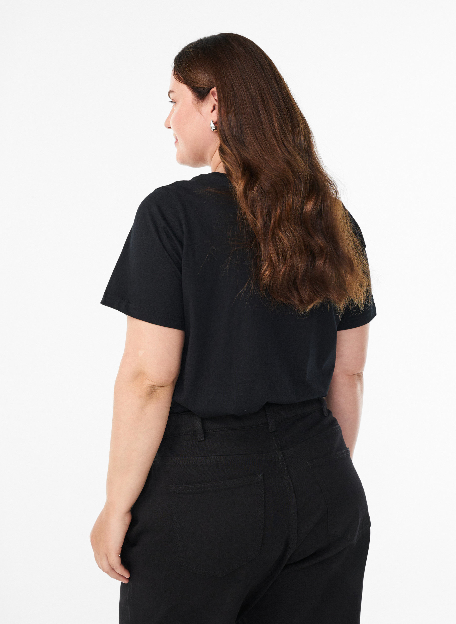 Zizzifashion Christmas t-shirt in organic cotton, Black, Model image number 2