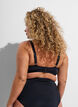 Bikini underwire bra with drapes, Black, Model image number 2