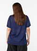 Sporty t-shirt in mesh with front print, Blue, Model image number 2