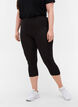Basic 3/4 leggings with wrinkle detail, Black, Model image number 2