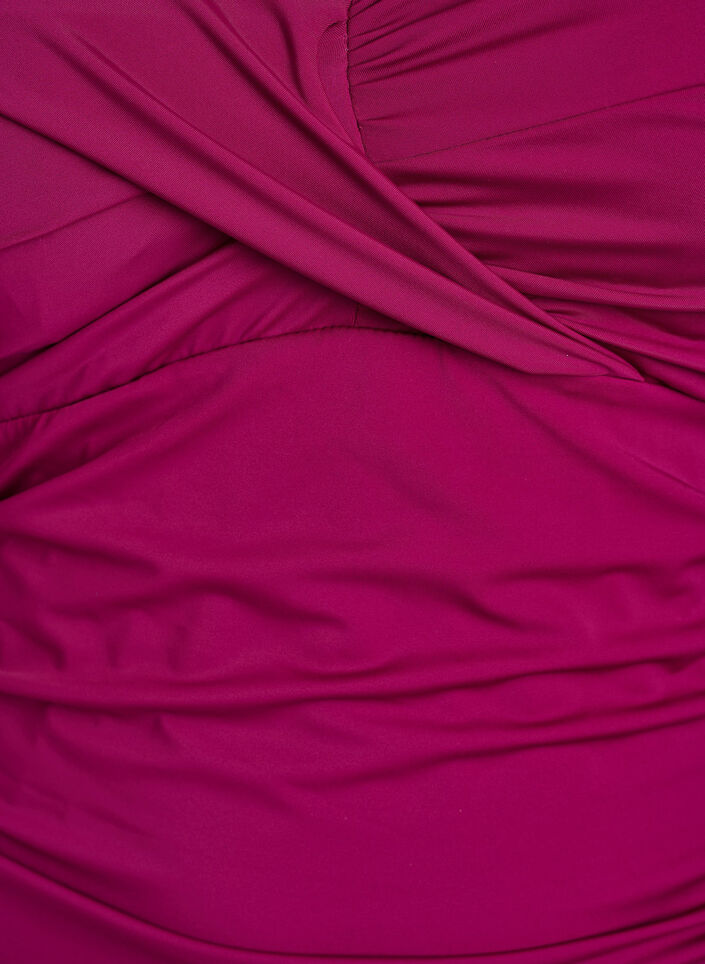 Swimsuit with underwire and ruched effect, Purple, Packshot image number 2