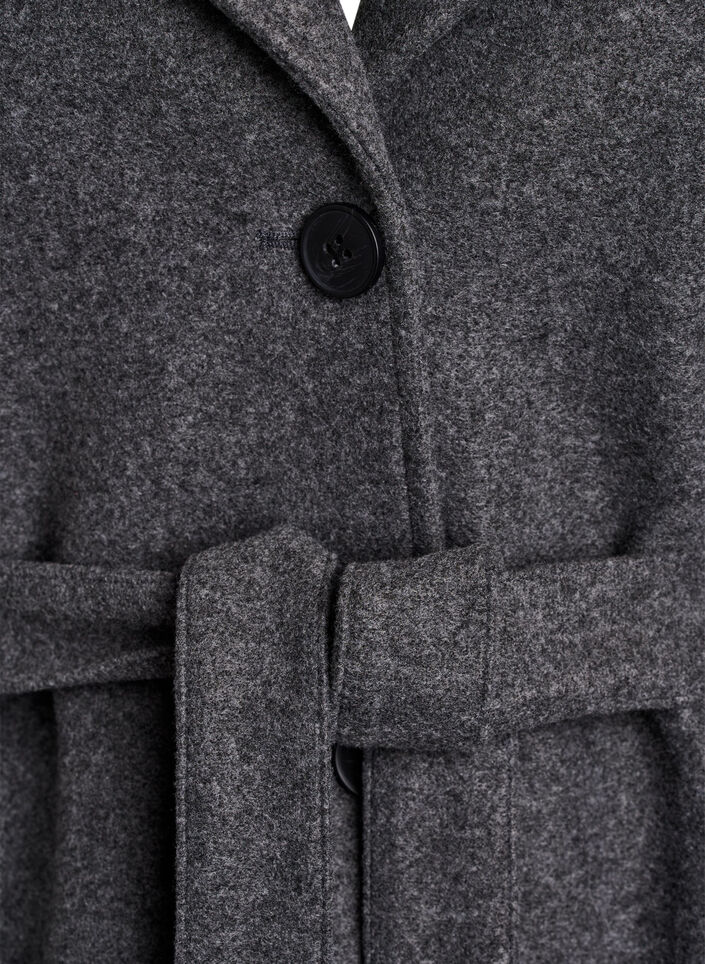 Short coat with a belt, Grey, Packshot image number 2
