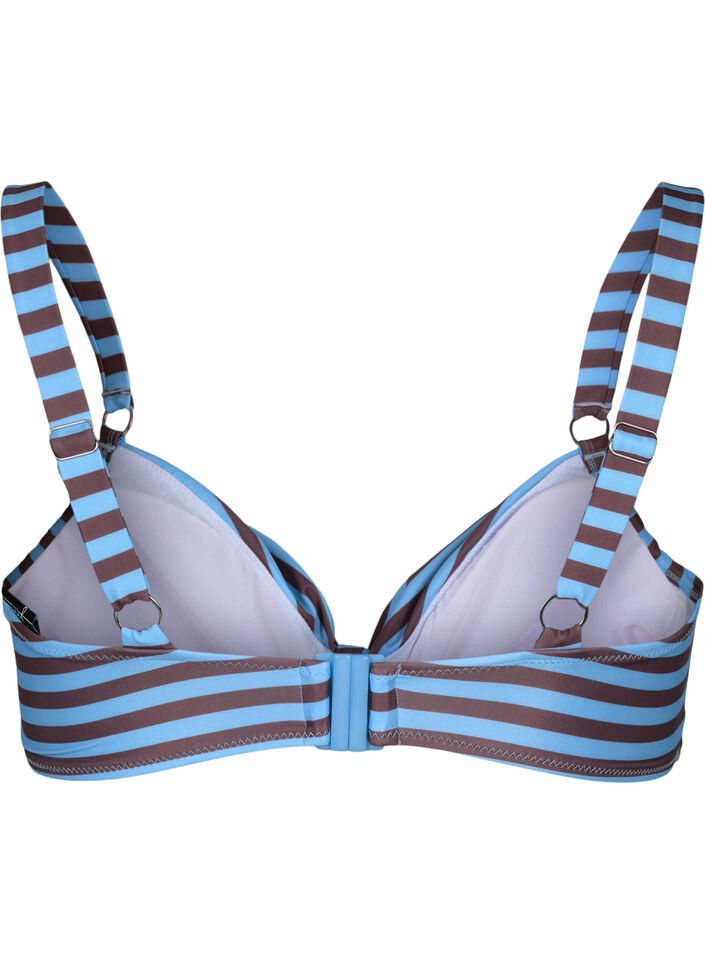 Underwired bikini bra with print, Light Blue, Packshot image number 1