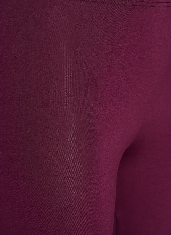 Basic leggings in viscose, Dark Bordeaux, Packshot image number 2
