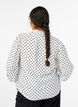 Shirt with dotted pattern and 3/4 sleeves, White, Model image number 2