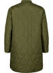 Long quilted jacket with pockets and zipper, Winter Moss, Packshot image number 1