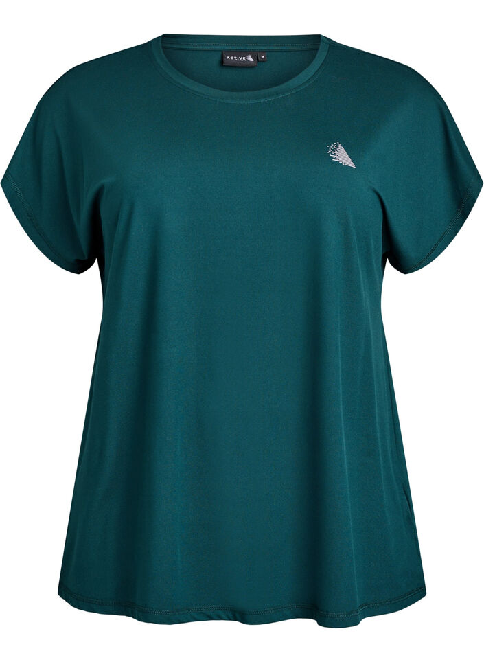 Solid-coloured training T-shirt, Green, Packshot image number 0
