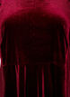 Velvet dress with rhinestones and A-line shape, Red, Packshot image number 2