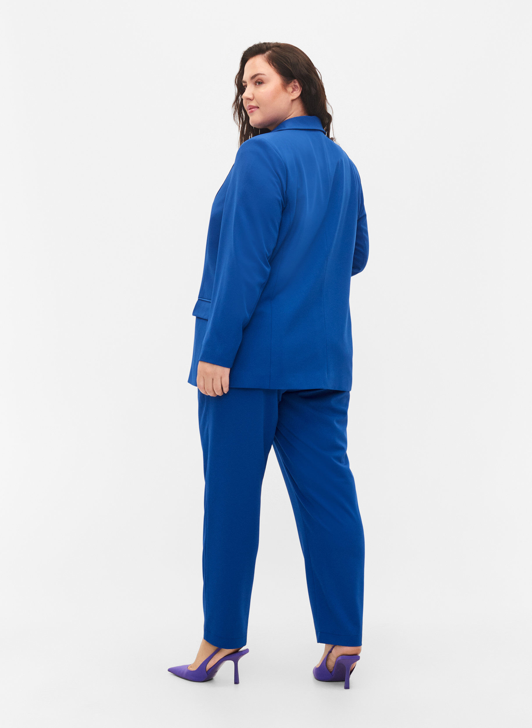 Zizzifashion Classic trousers with pockets, Blue, Model image number 1