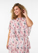 Maxi dress with ruffle layers and detachable cape, White, Model image number 3