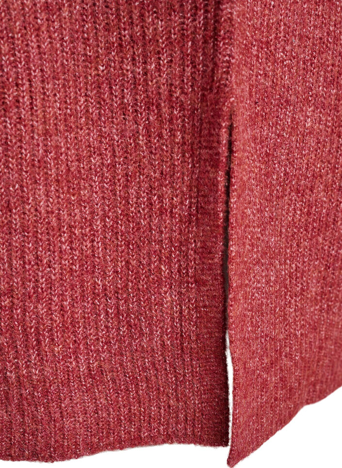 Knitted dress with turtleneck, Red, Packshot image number 3