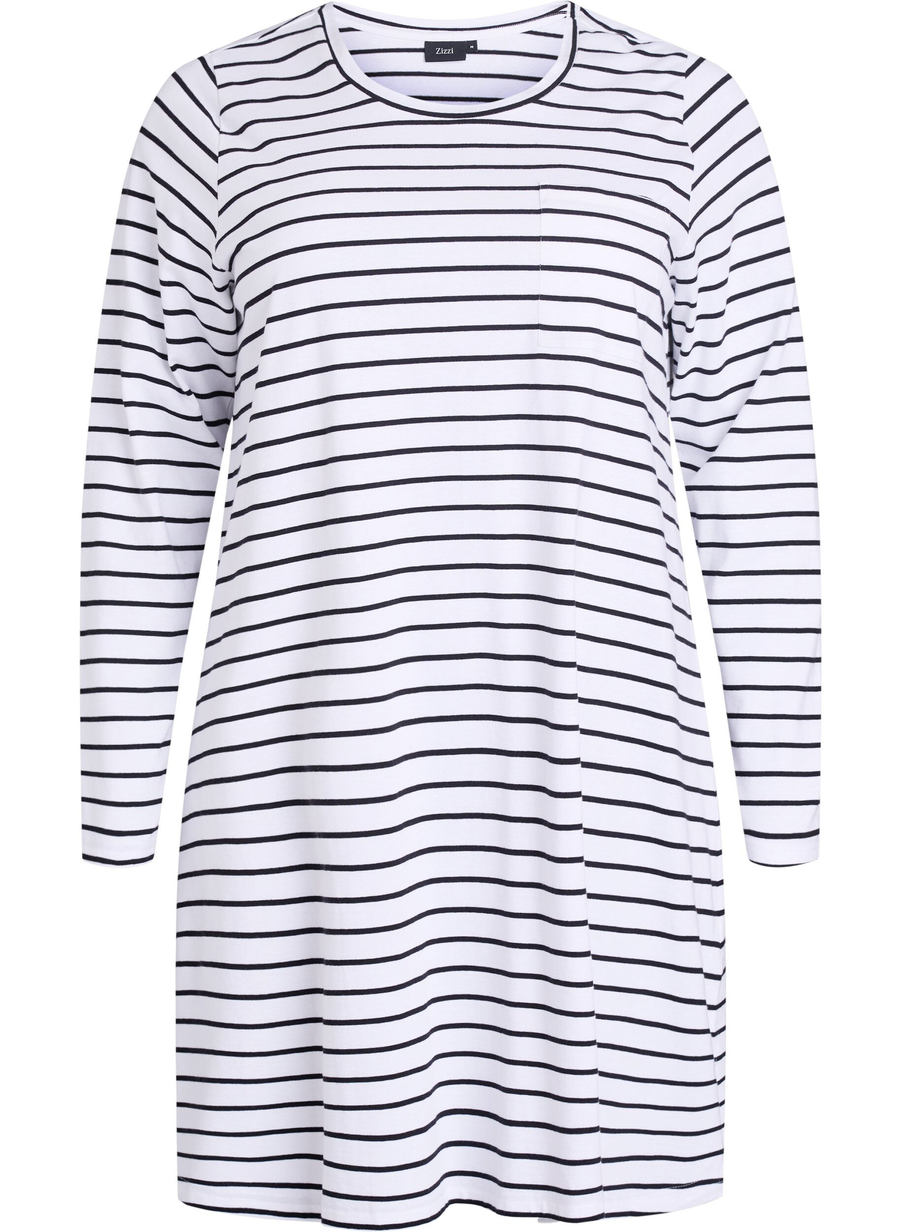 Striped nightdress in organic cotton