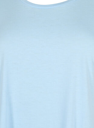 Short sleeved cotton blend t-shirt, Chambray Blue , Packshot image number 2