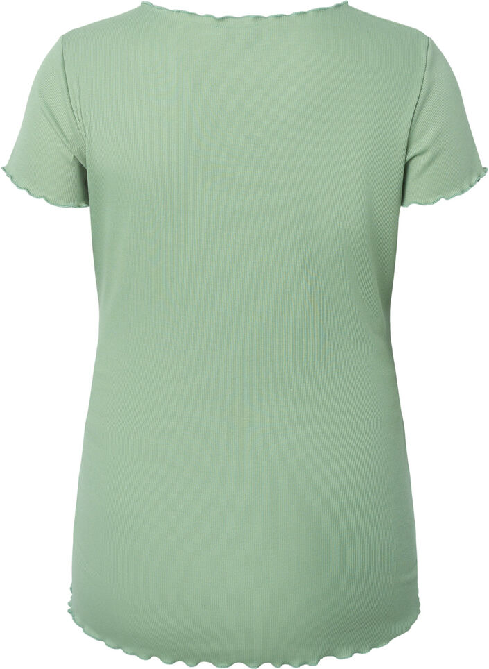 Maternity t-shirt in rib, Green Bay, Packshot image number 1