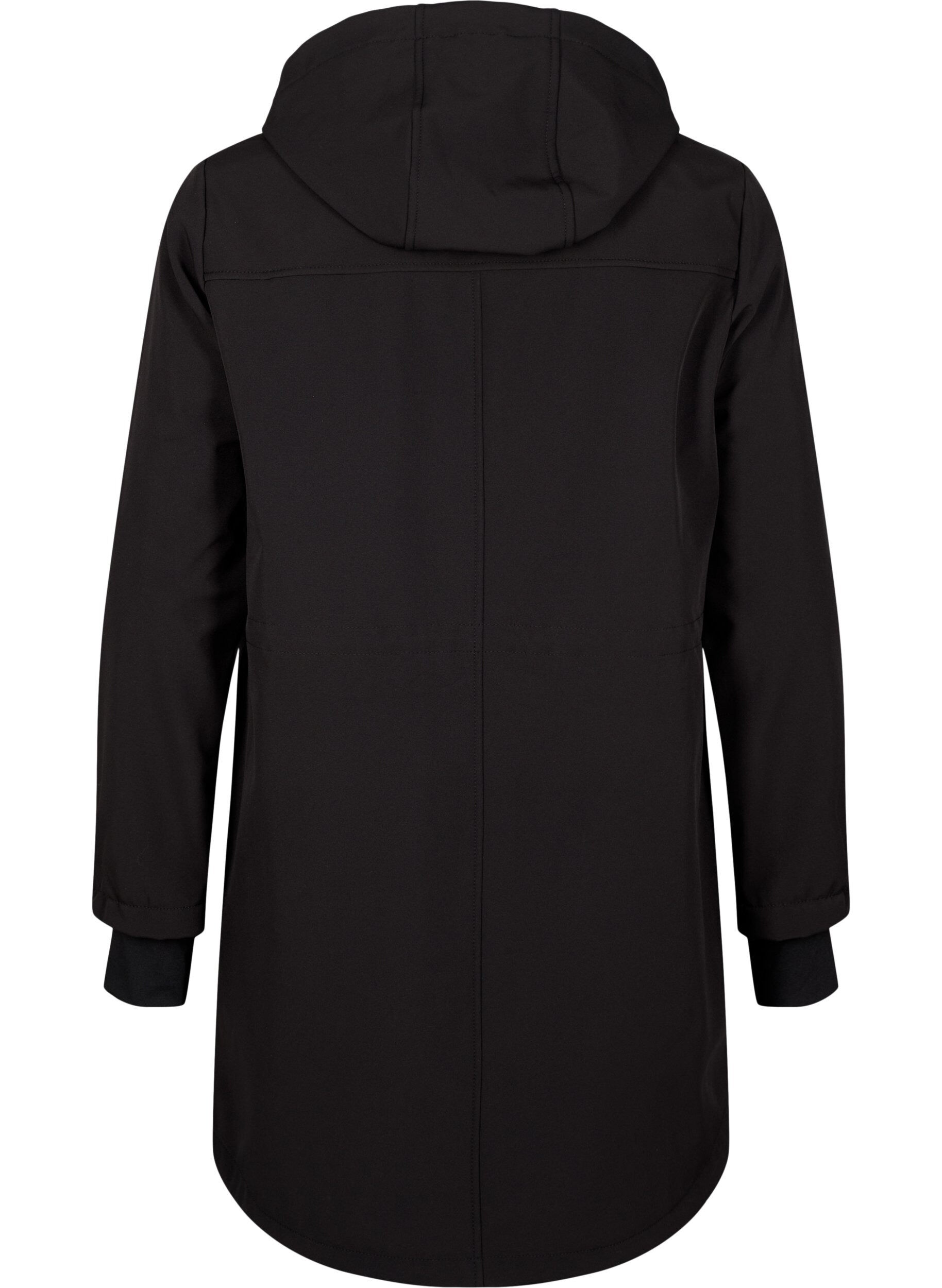 ZizzifashionSoftshell jacket with detachable hood, Black, Packshot image number 1