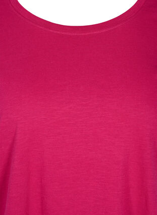 Short-sleeved cotton t-shirt, Sangria, Packshot image number 2
