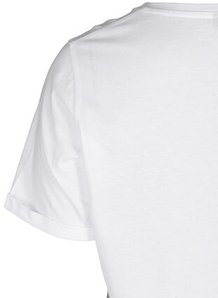 Short-sleeved t-shirt with print, Bright White, Packshot image number 3