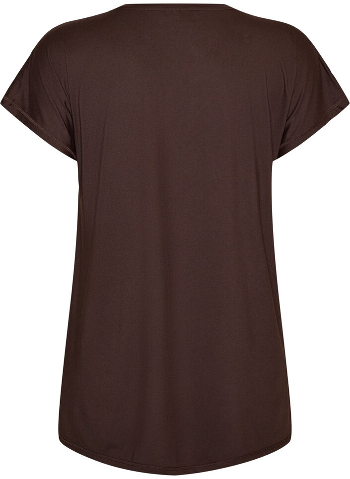 Long training t-shirt, Brown, Packshot image number 1