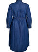 Midi denim dress with tie belt, Blue, Packshot image number 1