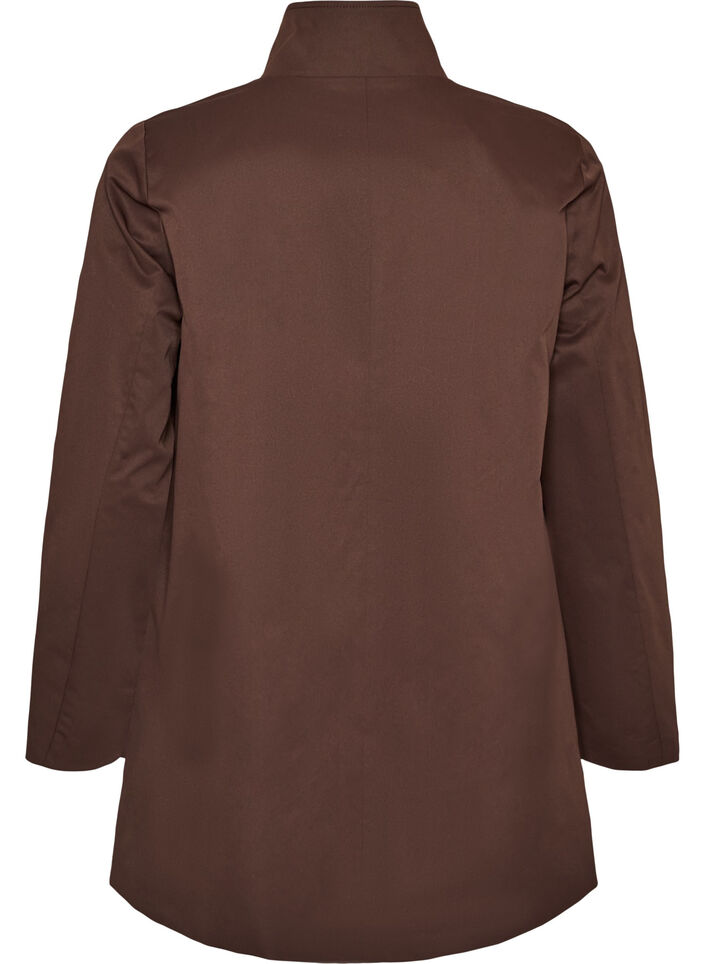 Water-repellent spring jacket with an A-line cut, Brown, Packshot image number 1