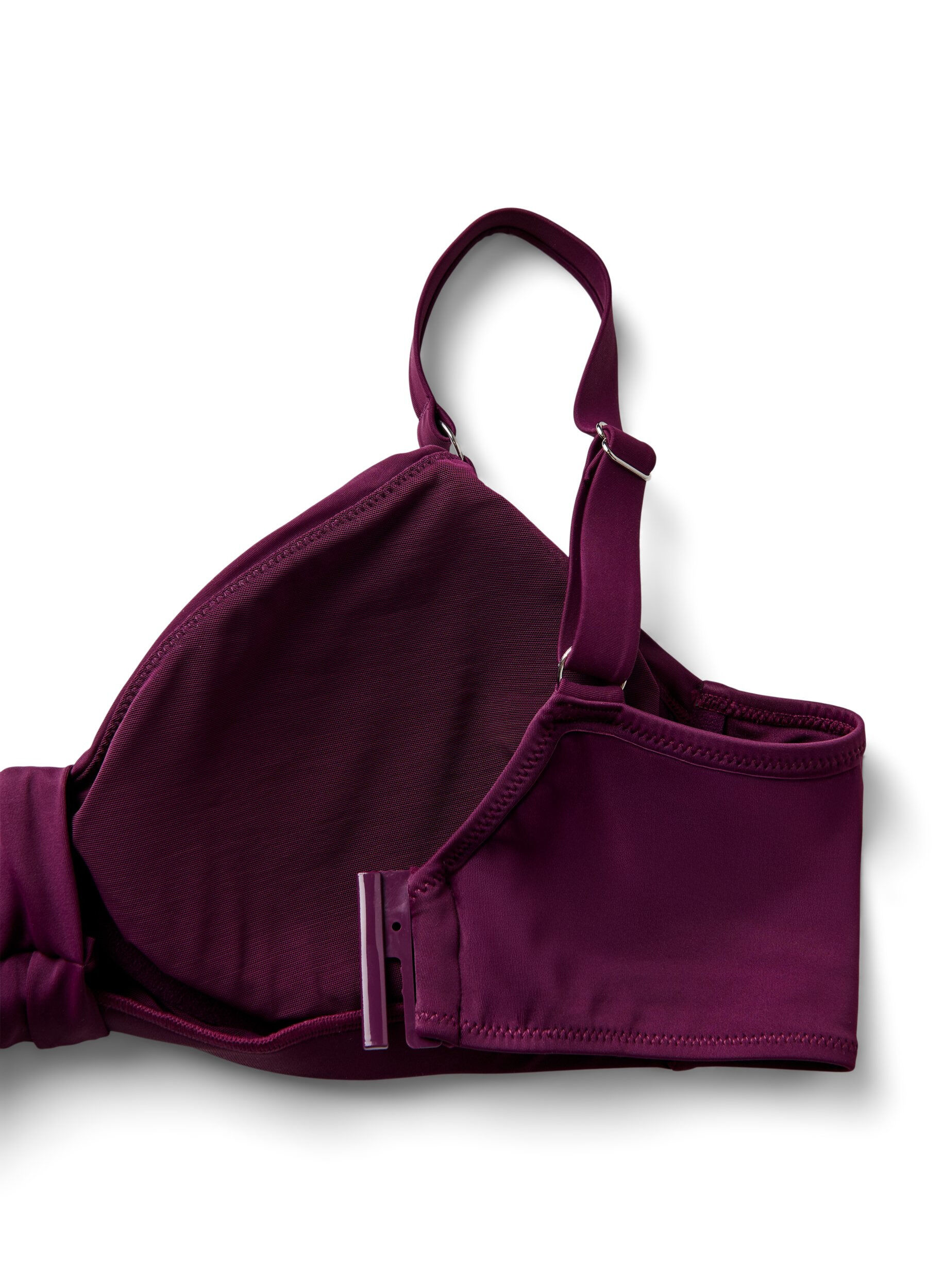 Zizzifashion Bikini top with underwire and knot detail, Purple, Packshot image number 4