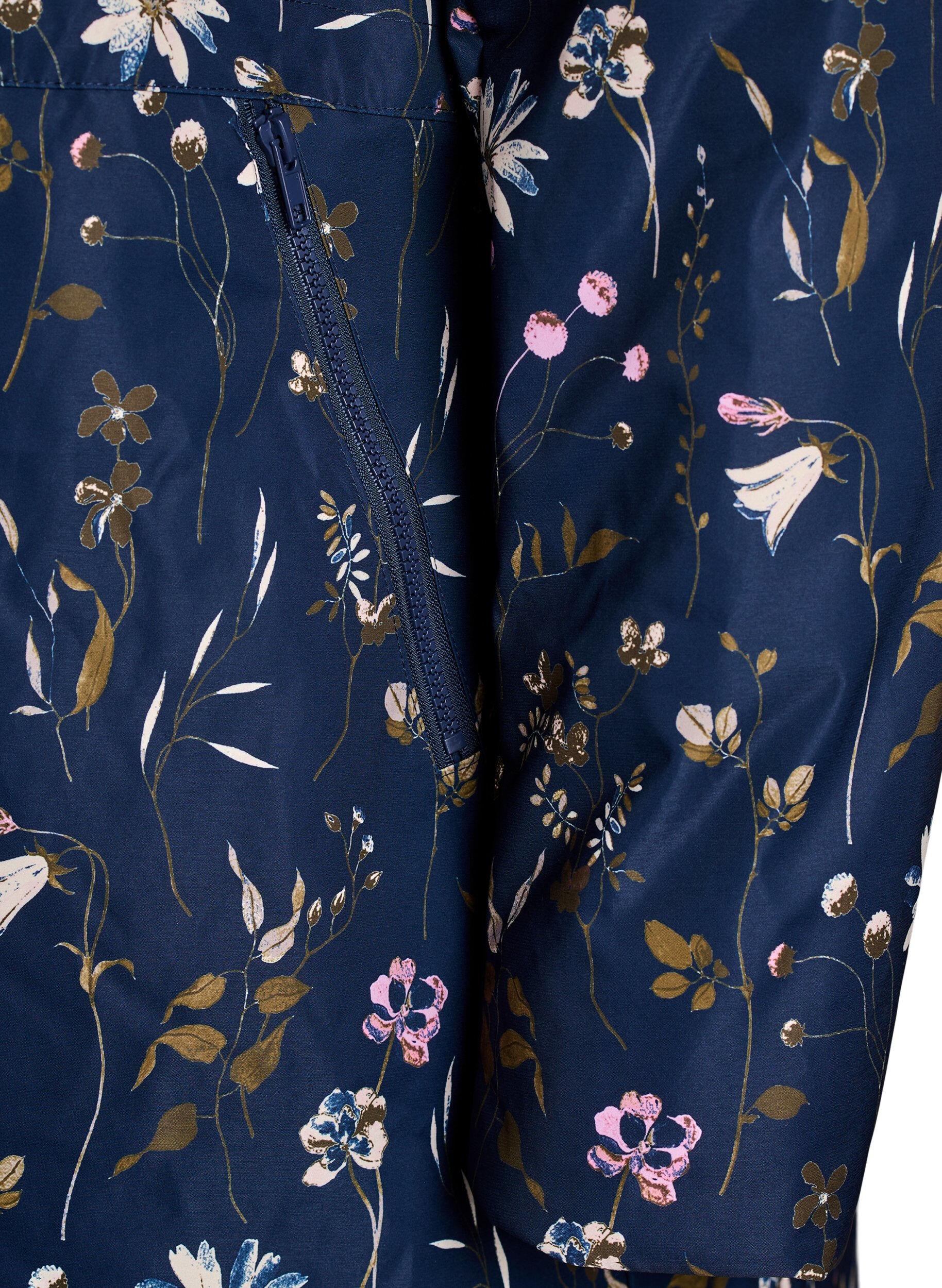 ZizzifashionPadded winter jacket with floral print, Blue, Packshot image number 3