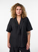 Blazer with short sleeves and lapels, Black, Model image number 0