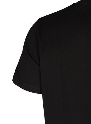 Cotton T-shirt with studs, Black, Packshot image number 3