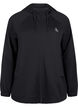 Hooded sweat cardigan with pockets, Black, Packshot image number 0