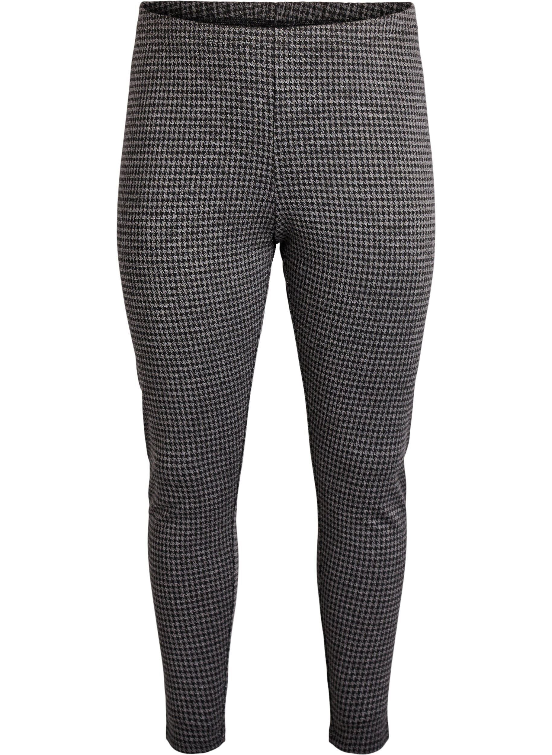 Patterned leggings with a regular waist