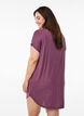 Short sleeve nightgown with text print, Dark Bordeaux, Model image number 2