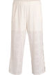 Wide-leg lace trousers with contrast stripes, White, Packshot image number 0