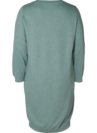 Sweater dress with long sleeves, Balsam Green Mel, Packshot image number 1