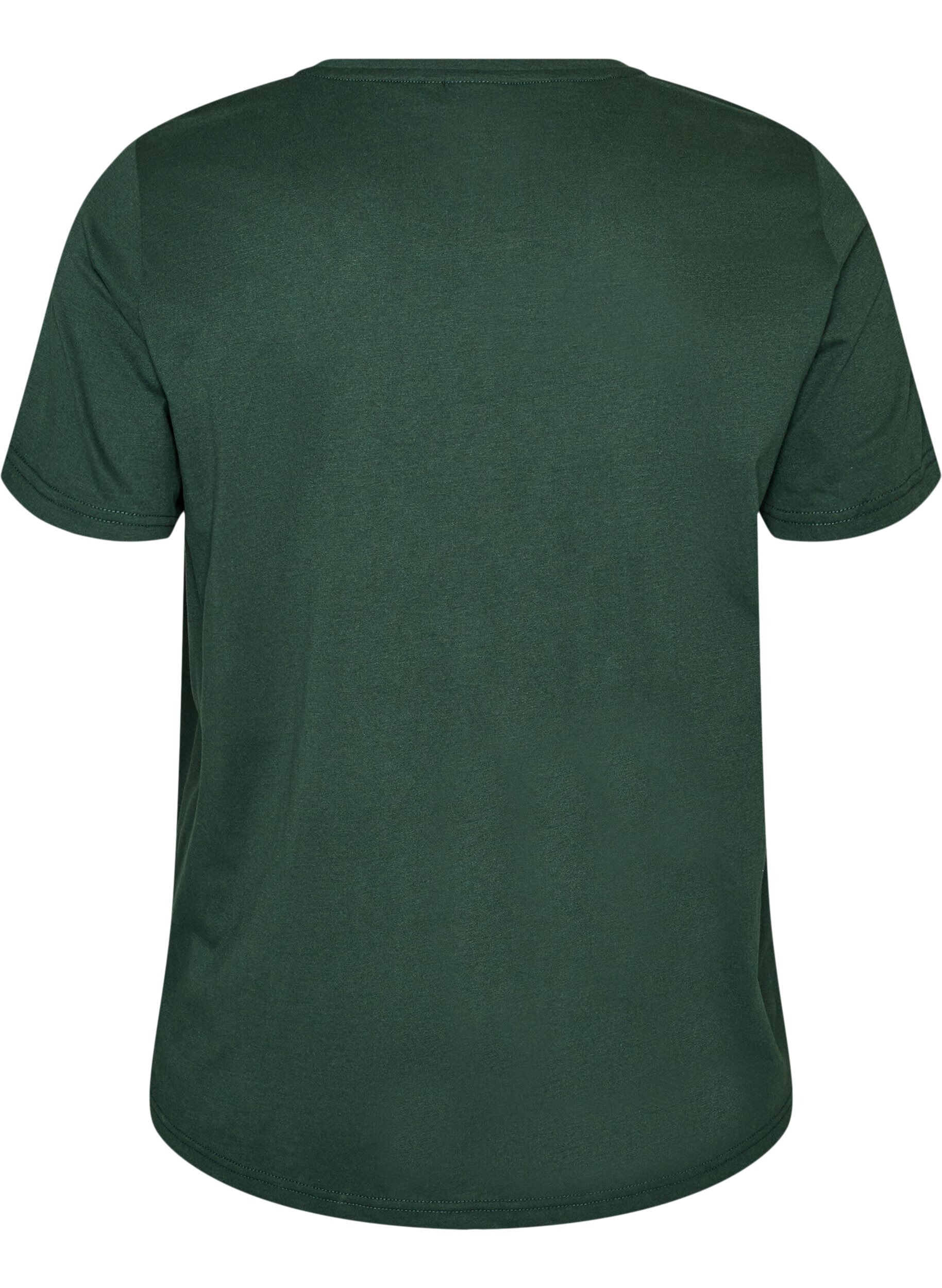 ZizzifashionT-shirt with motif, Green, Packshot image number 1
