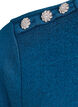 Blouse with decorative buttons, Petrol, Packshot image number 2