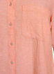 Shirt in linen and viscose with 3/4 sleeves, Coral, Packshot image number 2