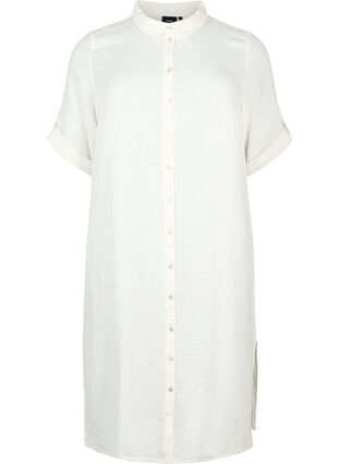 Cotton shirt dress with short sleeves, Snow White, Packshot image number 0