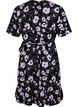 Floral wrap dress with short sleeves, Black, Packshot image number 1