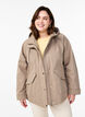 Short spring jacket with a detachable hood, Beige, Model image number 0