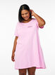 Short-sleeved nightgown in organic cotton, Rose, Model image number 0
