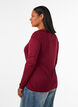 Long-sleeved blouse in wool and viscose, Red, Model image number 2