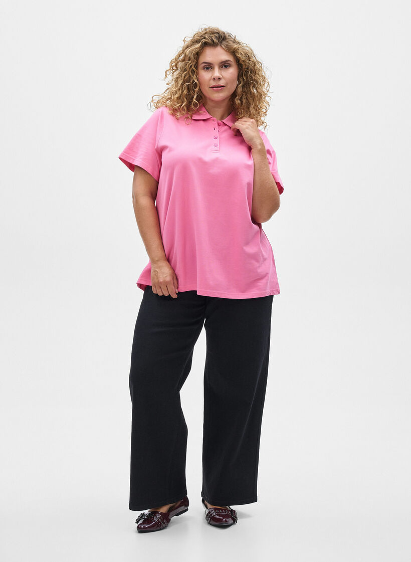 FLASH - Polo shirt with short sleeves, Pink, Model image number 1