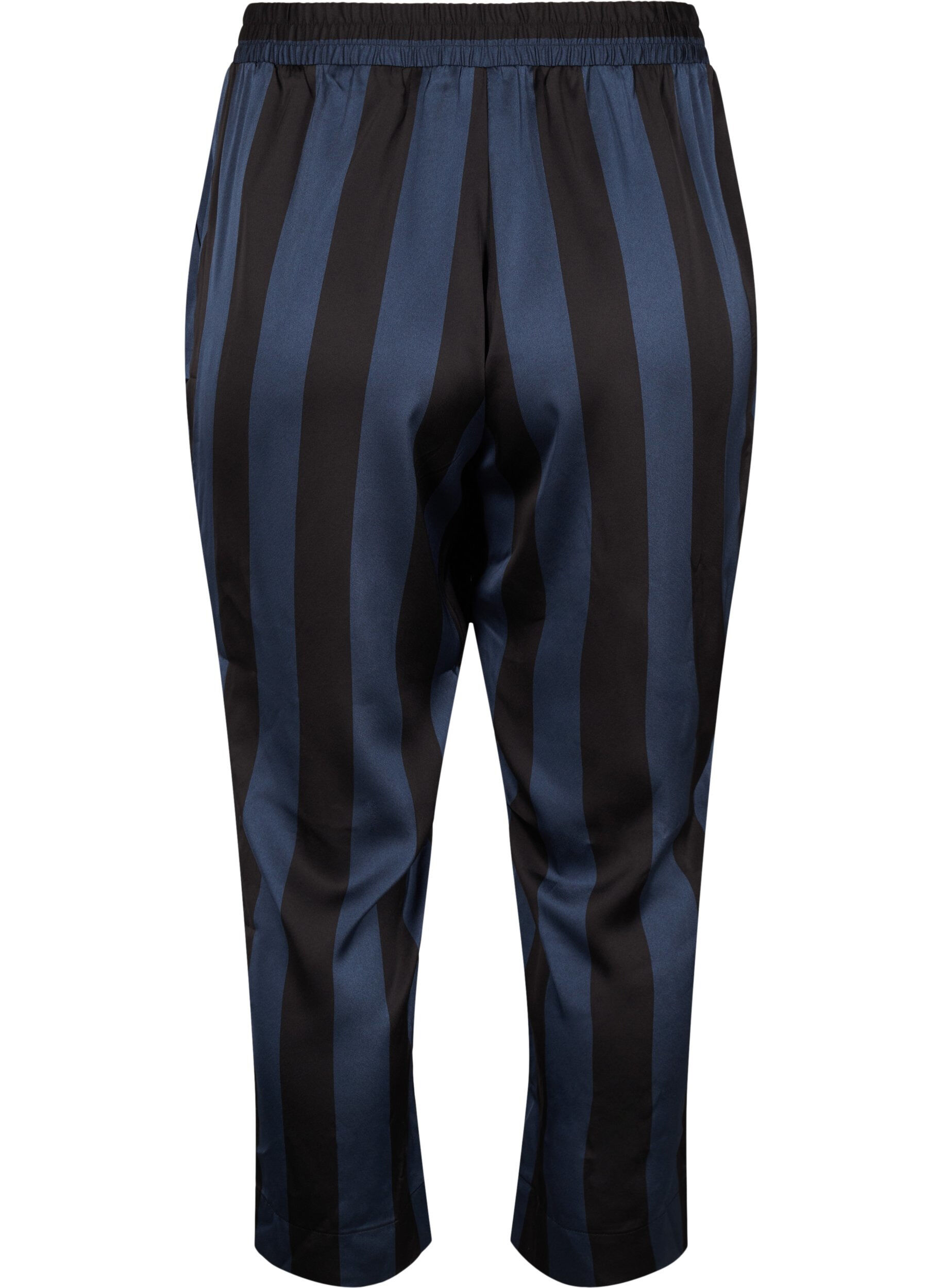 Zizzifashion Cropped trousers with stripes, Blue, Packshot image number 1
