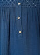 Blouse in cotton muslin with broderie anglaise, Blue, Packshot image number 2