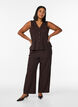 Trousers with a wavy texture, Brown, Model image number 0